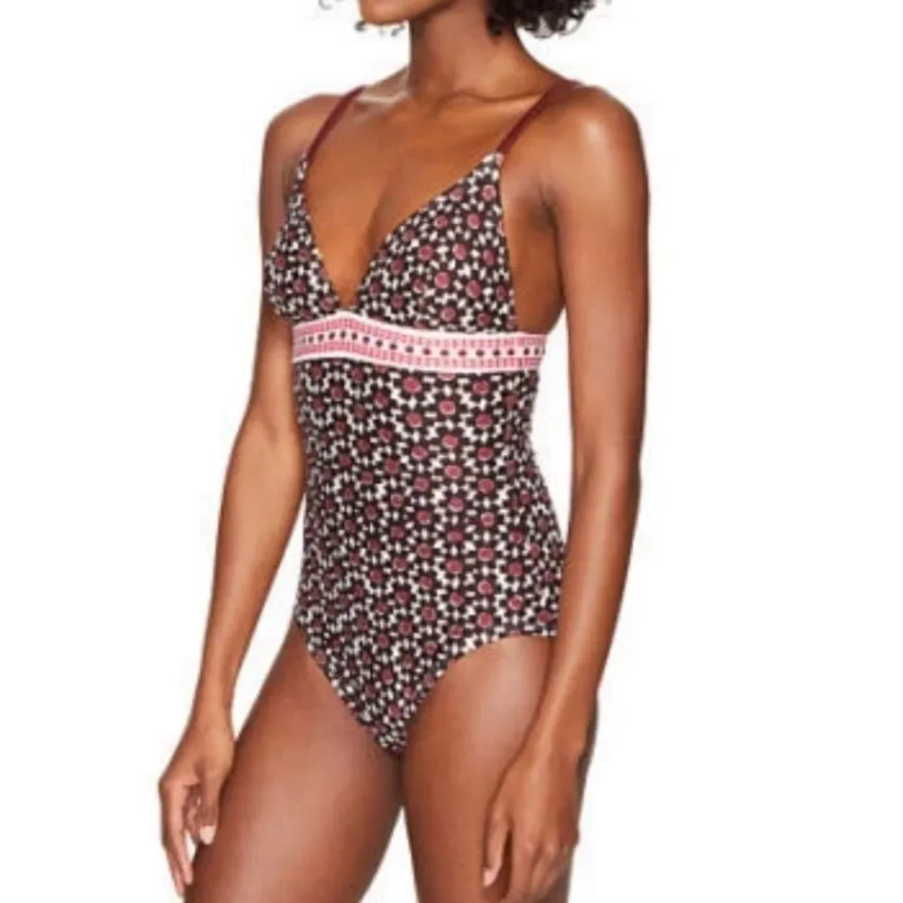 NWT Kate Spade Coronado Beach Sumac Red One Piece Swimsuit S